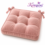 Keirqvoa™ Formelle Square Seat Cushion – 17" x 17" Tufted Chair Pad, Soft Everyday Dining & Desk Cushion