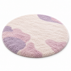 Keirqvoa™ Cloudelle Plush Round Area Rug – Soft Low-Pile Circle Rug for Bedroom, Living Room & Reading Nook