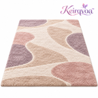 Keirqvoa™ Veloura Plush Rectangle Area Rug – Soft Modern Bedroom & Living Room Rug, Low-Pile Contemporary Floor Carpet
