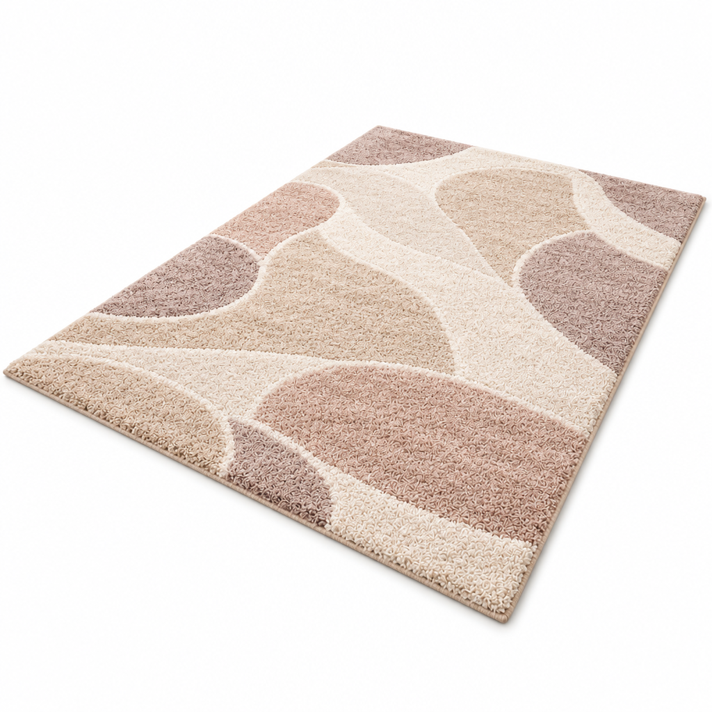 Keirqvoa™ Veloura Plush Rectangle Area Rug – Soft Modern Bedroom & Living Room Rug, Low-Pile Contemporary Floor Carpet