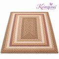 Keirqvoa™ Hearthline Braided Rectangle Area Rug – Textured Woven Floor Rug for Living Room, Bedroom, Hallway & Entryway