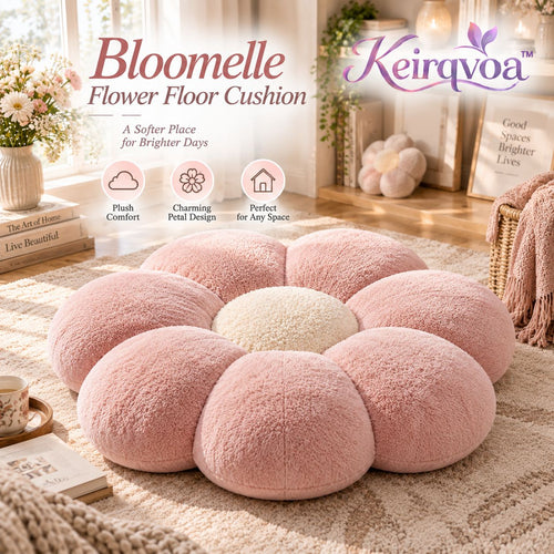 Keirqvoa™ Bloomelle Flower Floor Cushion – 28" Petal-Shaped Plush Seat Pad, Decorative Floor Pillow for Bedroom & Reading Nook