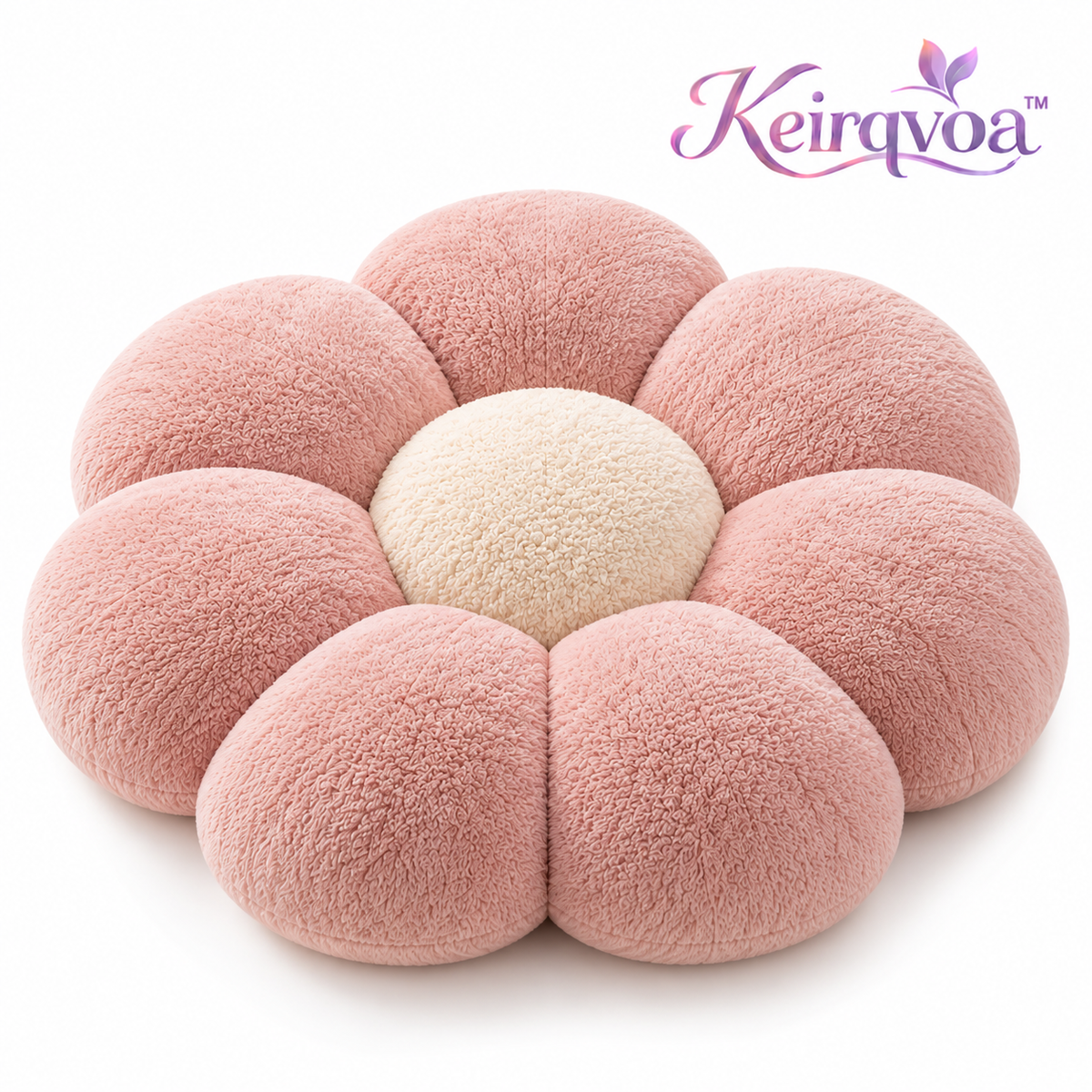 Keirqvoa™ Bloomelle Flower Floor Cushion – 28" Petal-Shaped Plush Seat Pad, Decorative Floor Pillow for Bedroom & Reading Nook