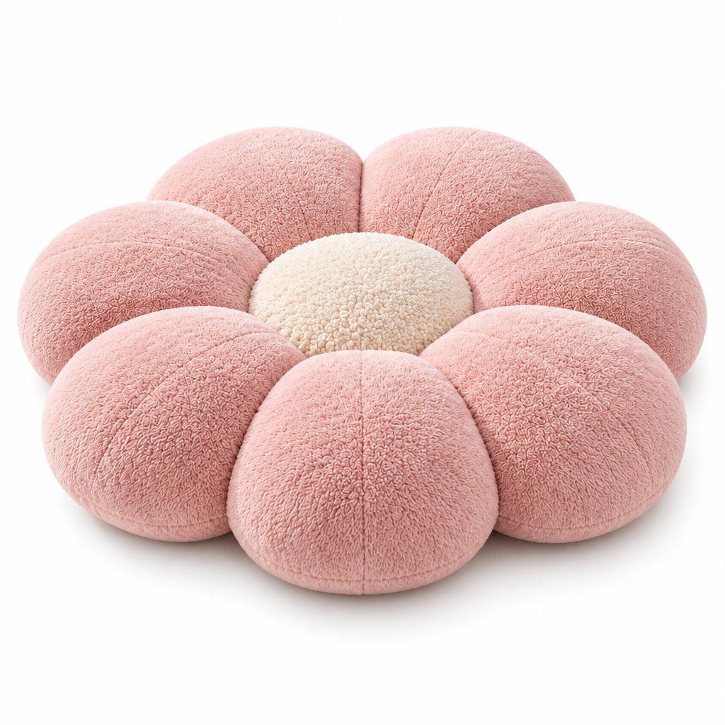 Keirqvoa™ Bloomelle Flower Floor Cushion – 28" Petal-Shaped Plush Seat Pad, Decorative Floor Pillow for Bedroom & Reading Nook