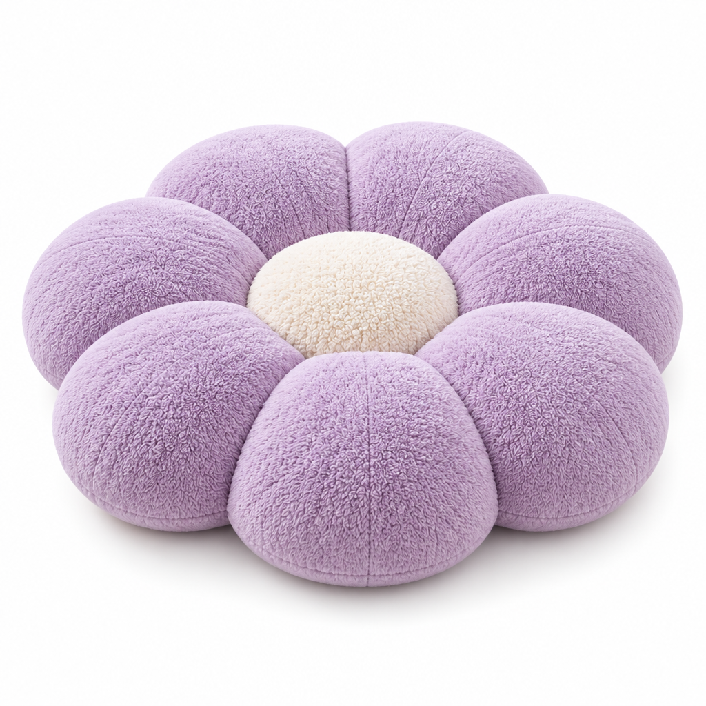 Keirqvoa™ Bloomelle Flower Floor Cushion – 28" Petal-Shaped Plush Seat Pad, Decorative Floor Pillow for Bedroom & Reading Nook